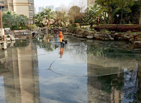 漳州景观池淤泥清理